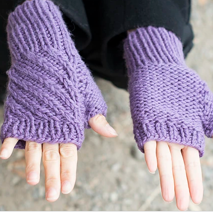 Birch Creek Fingerless Mitts and Hat Free PDF Download