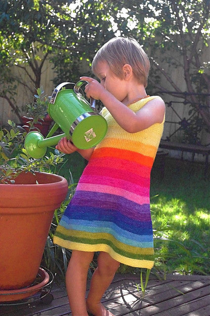 Rainbow Dress by Tikki Knits