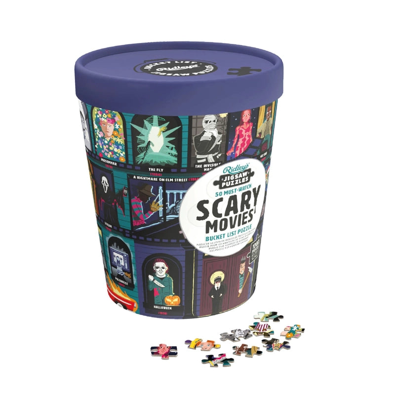 50 Must-Watch Scary Movies Bucket List 1000 Piece Puzzle