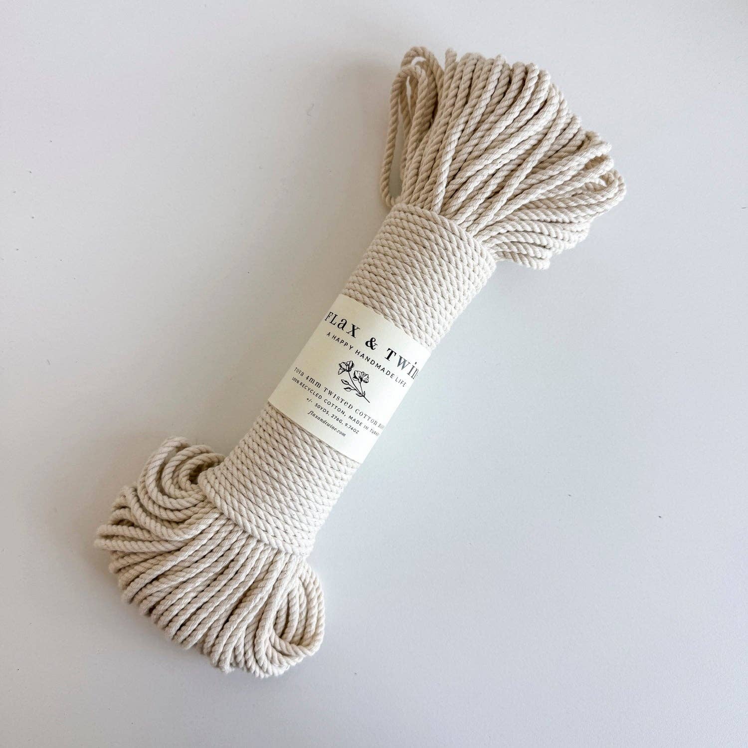 4mm Tova Twisted Cotton Rope