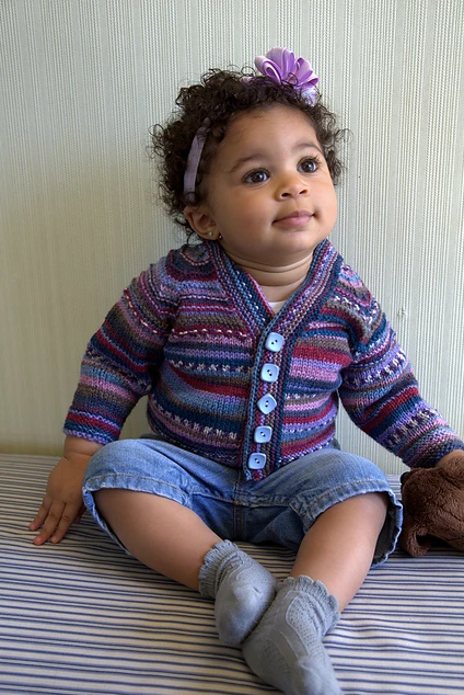 Sweetly Stripes Baby Cardigan Kit