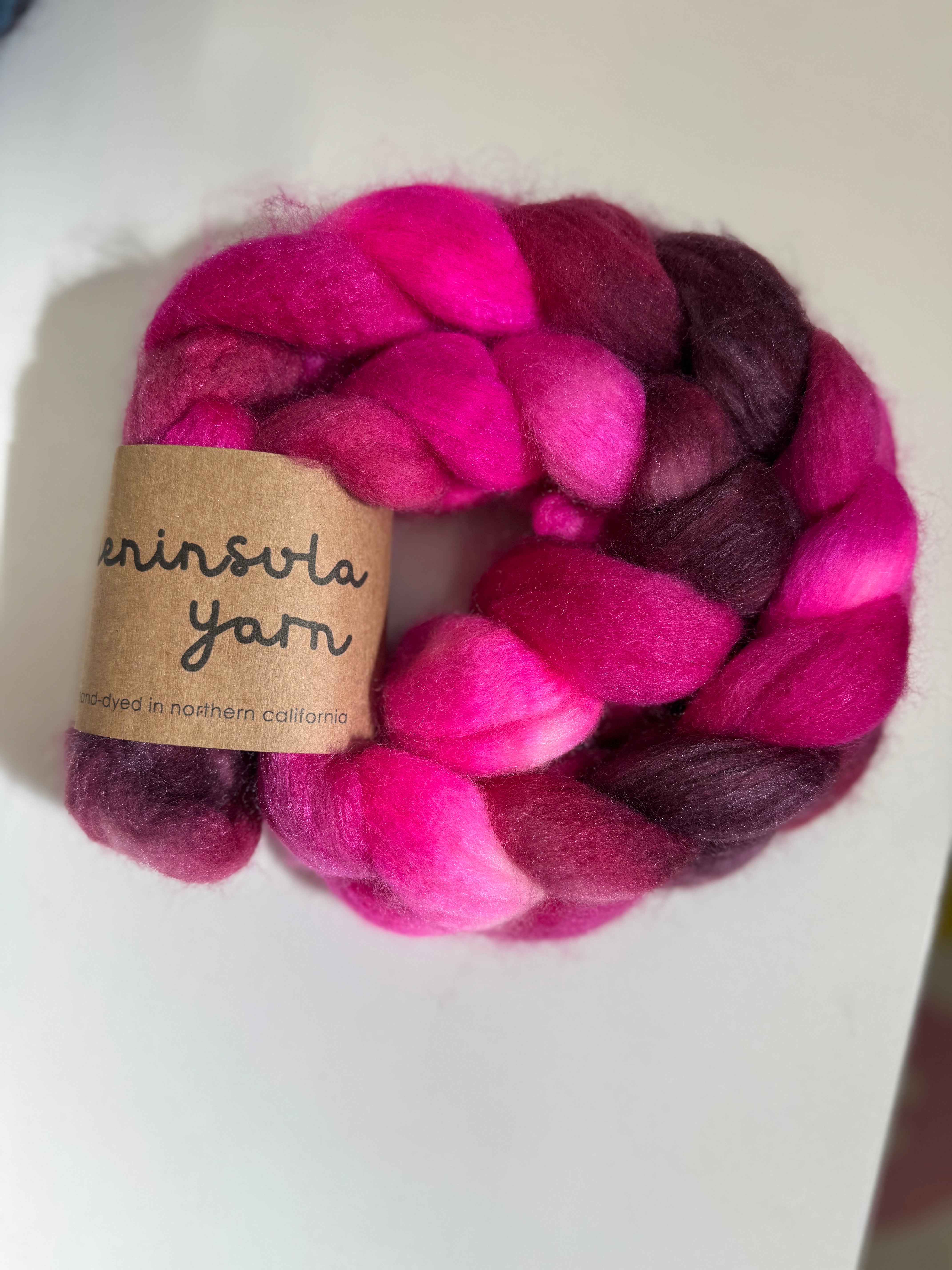 Polwarth/Silk Combed Top - Peninsula Yarn Fiber