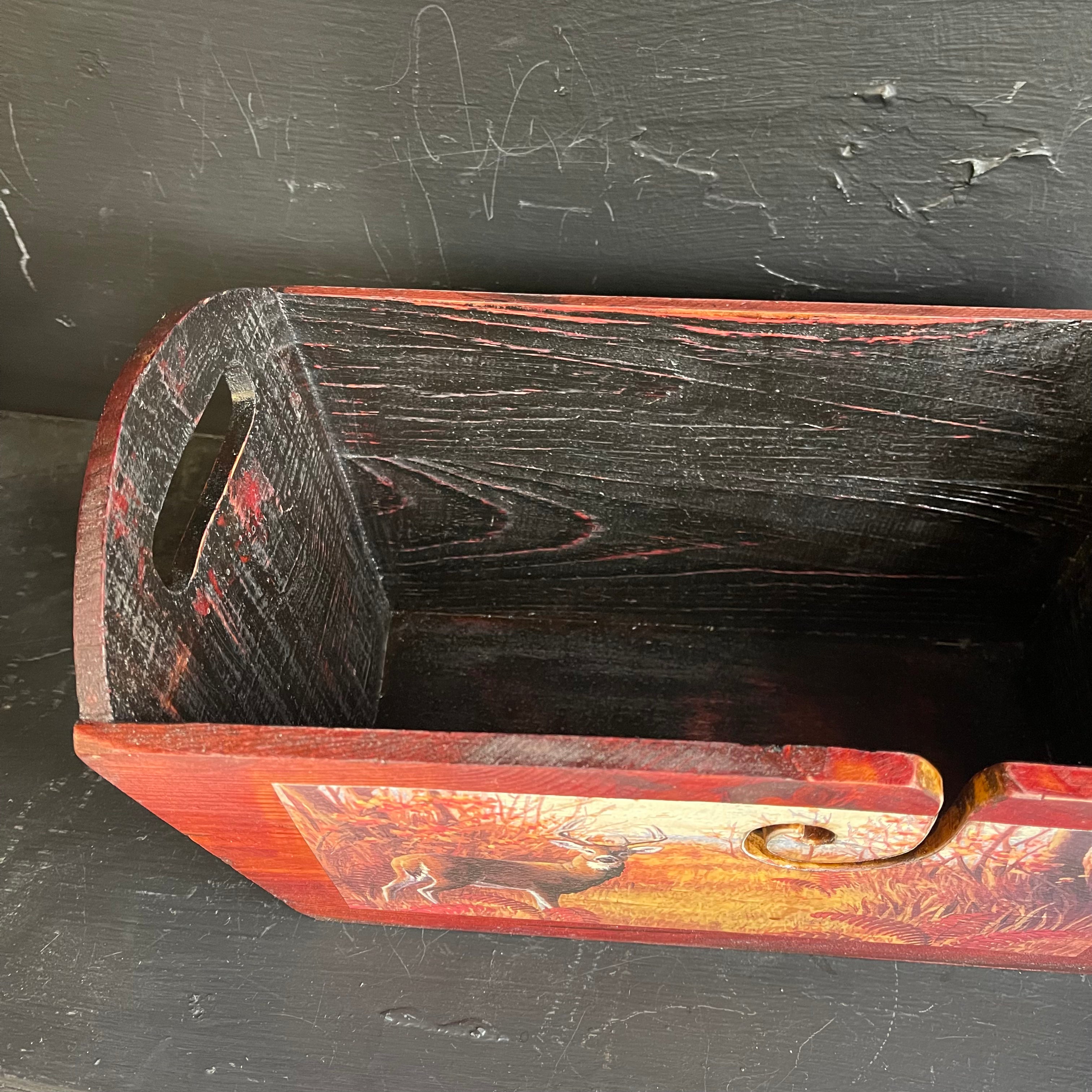 Dean Hood Project/Yarn Container (Painted Deer Box)