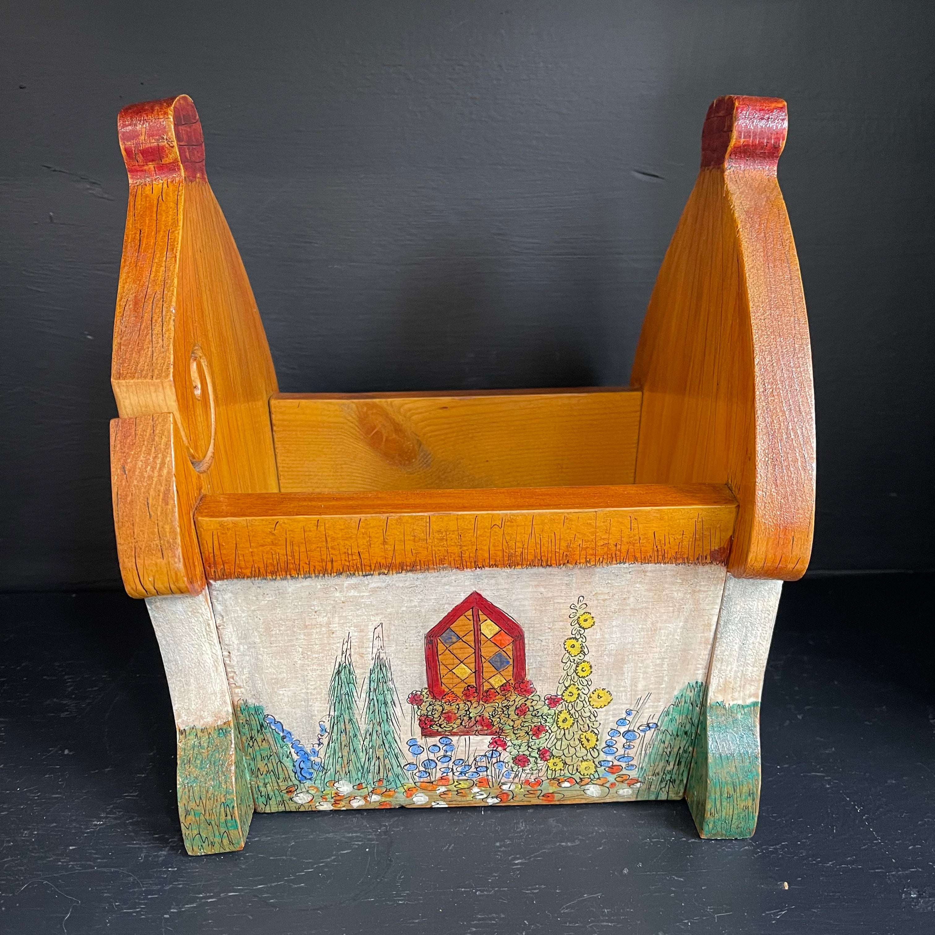 Dean Hood Project/Yarn Container (Painted House Box)