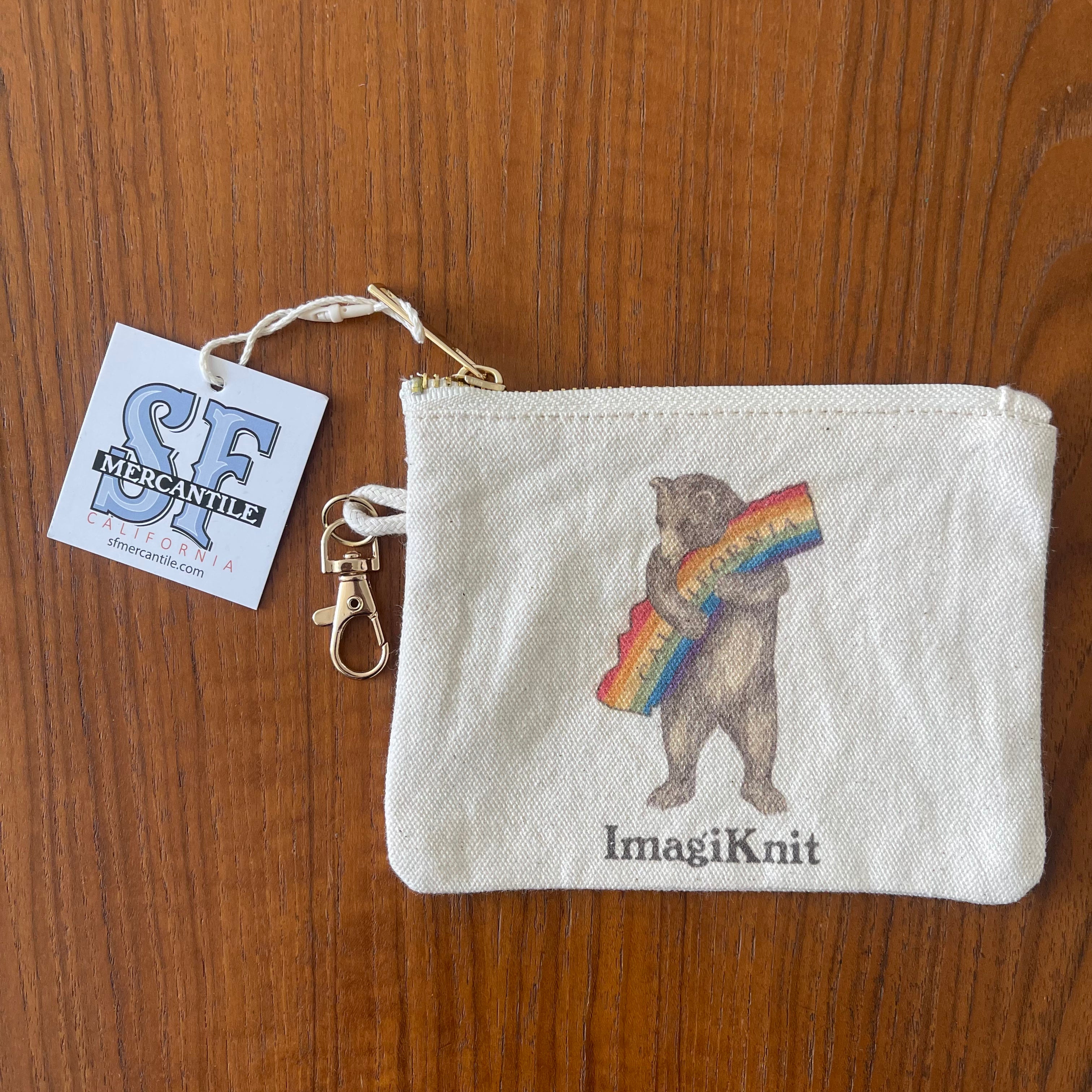 ImagiKnit Pride Bear Zip Pouch