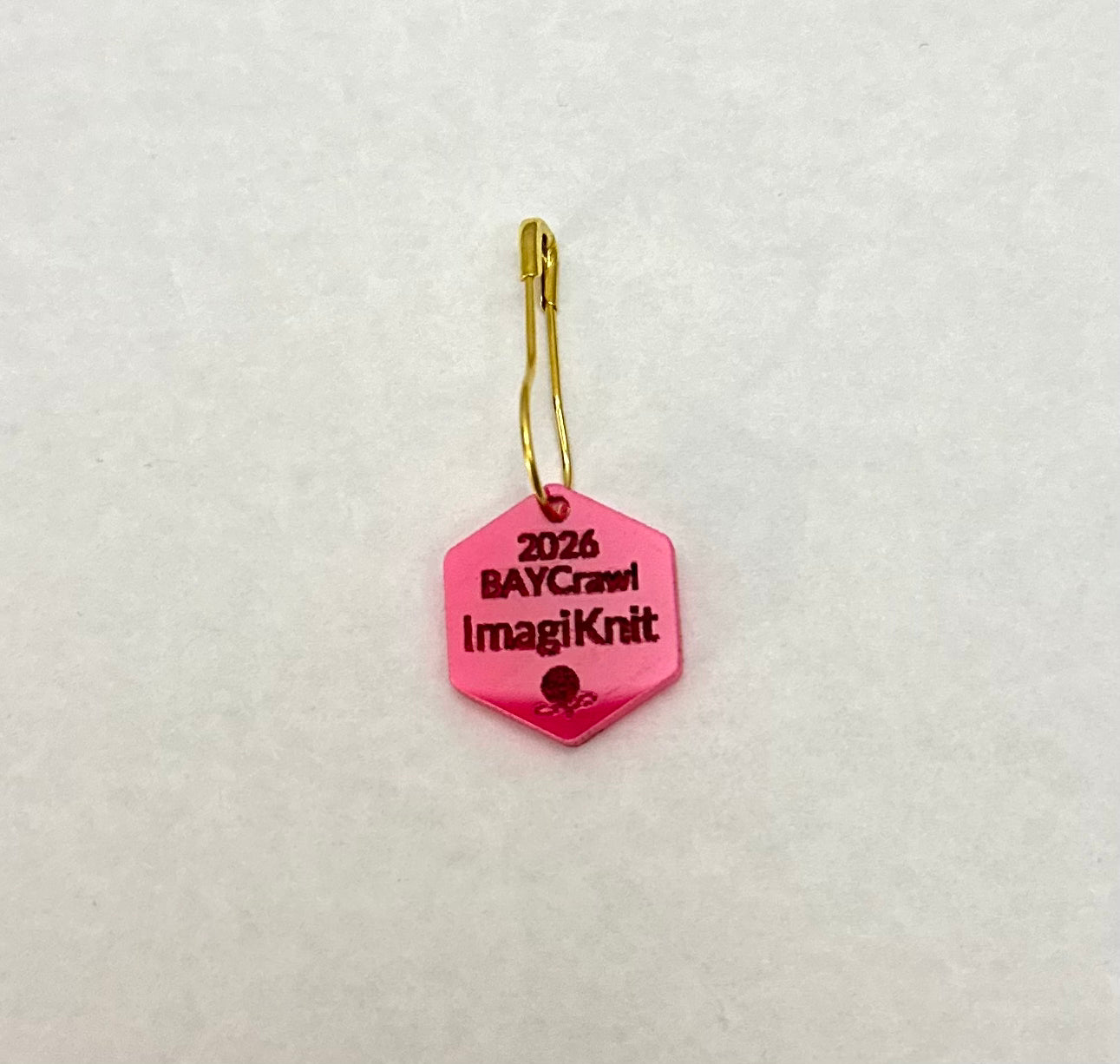 Forge Cuts ImagiKnit Single Stitch Marker for the Bay Area Yarn Crawl 2026