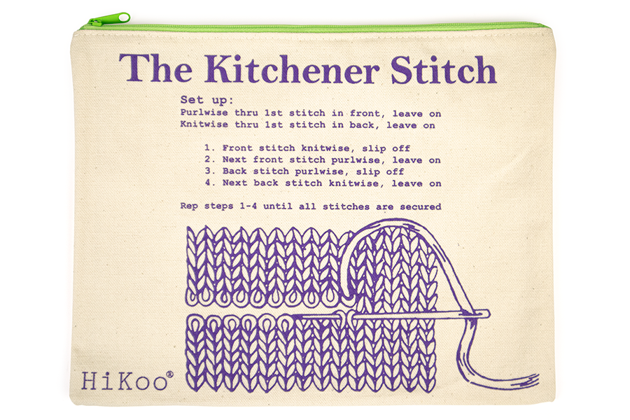 HiKoo Kitchener Stitch Zip Bag (Purple)