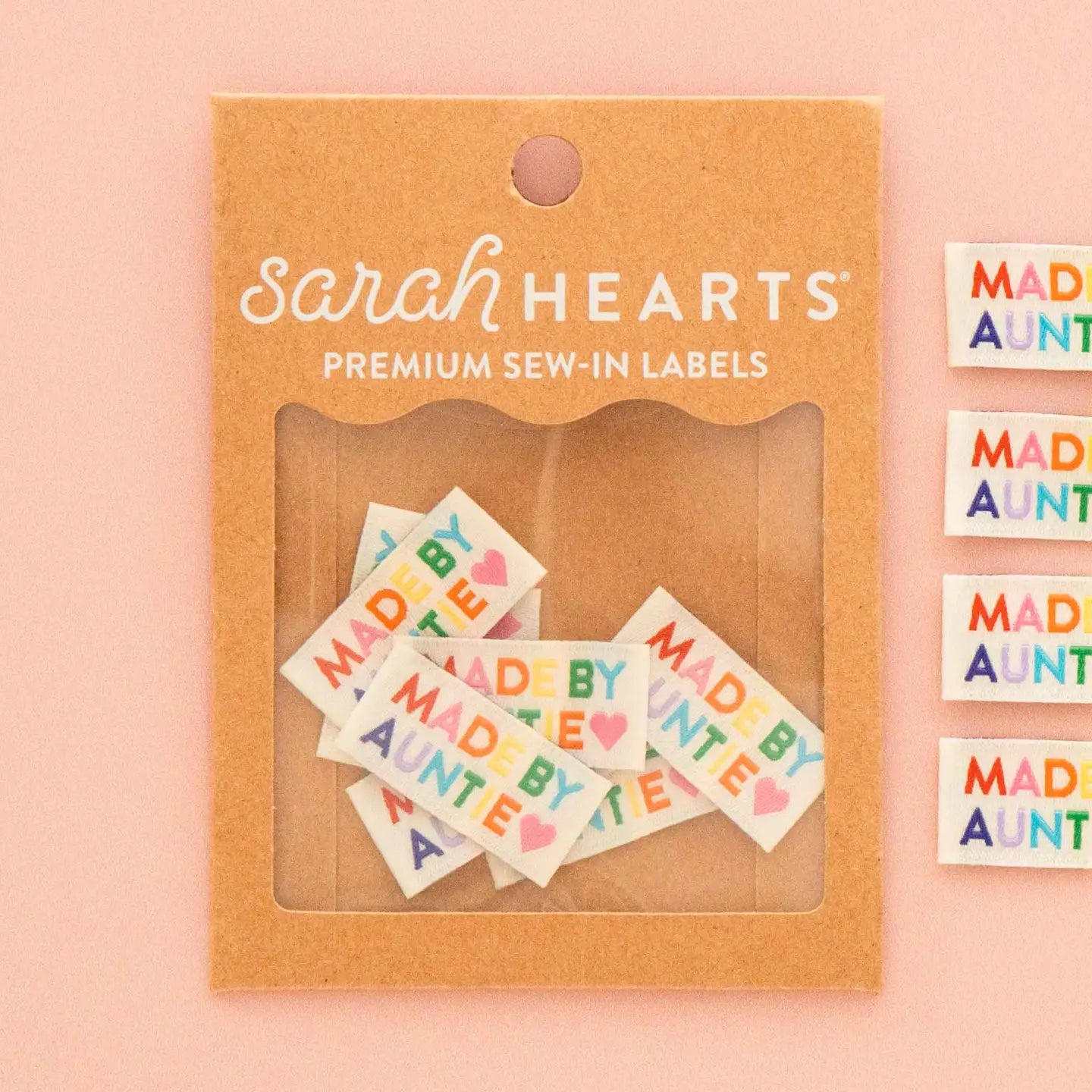 Sarah Hearts Woven Labels