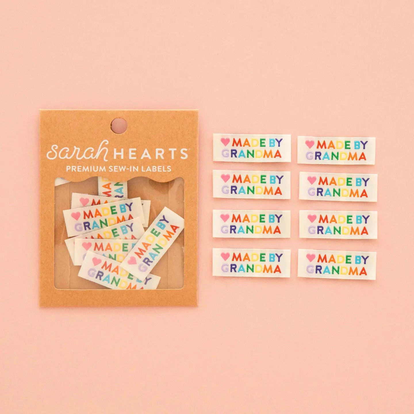 Sarah Hearts Woven Labels