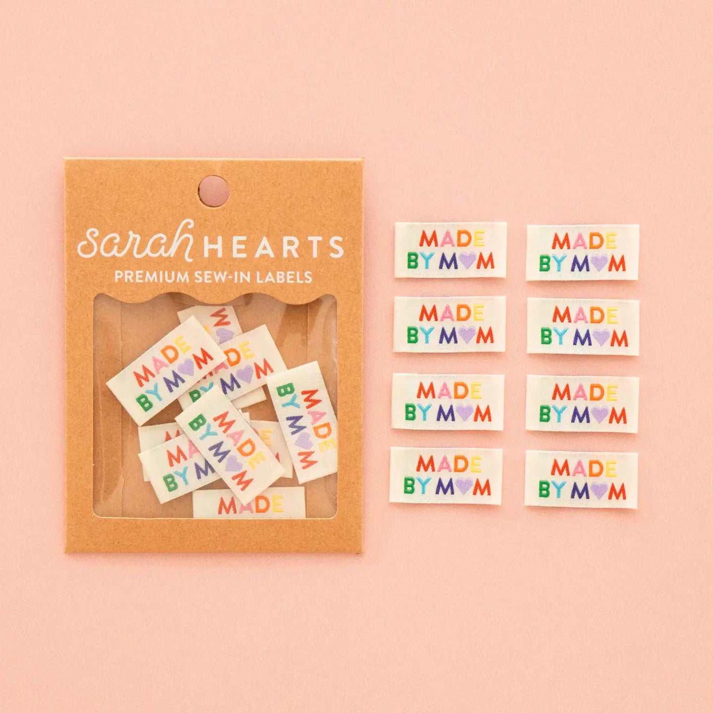 Sarah Hearts Woven Labels