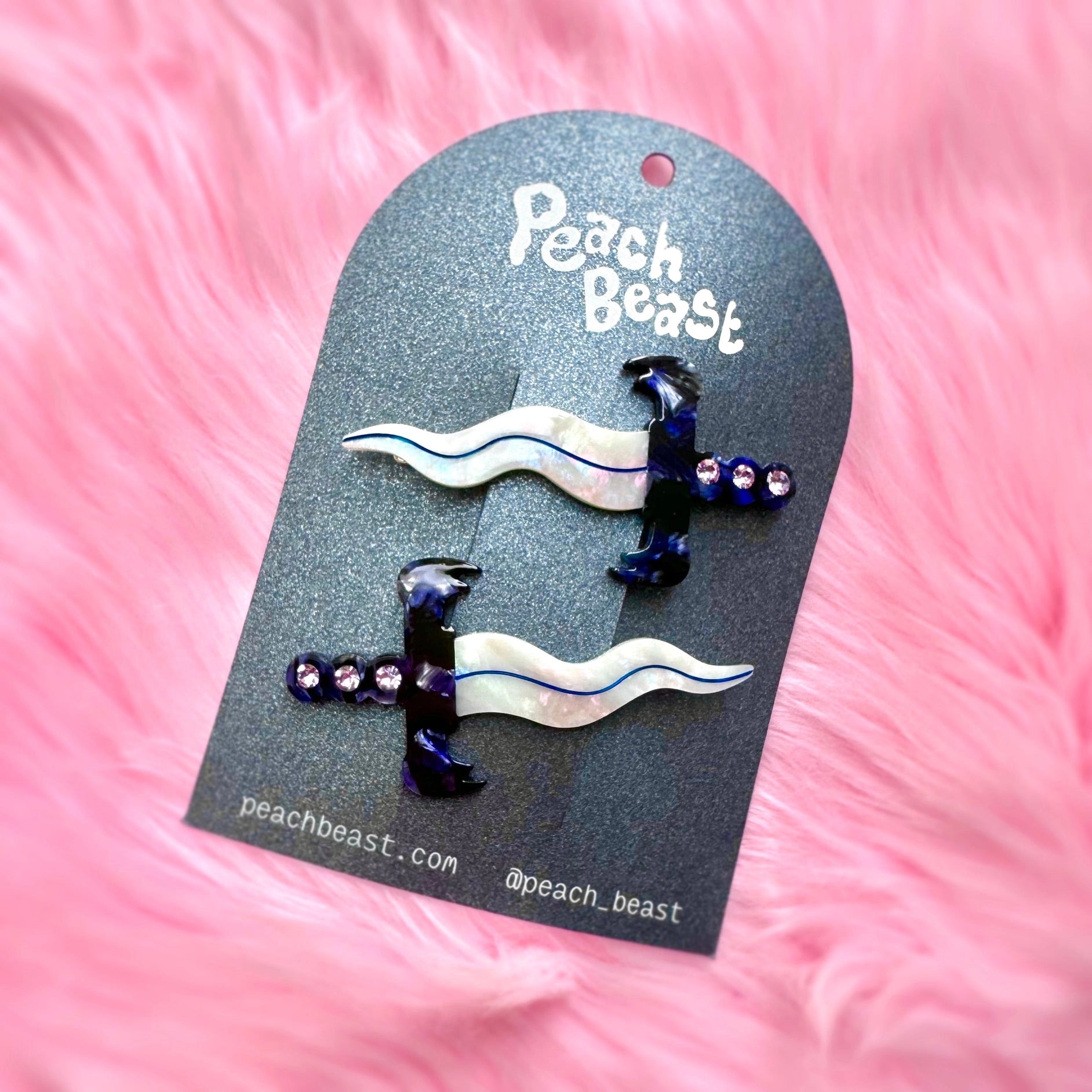 Peach Beast Hair Clip Sets