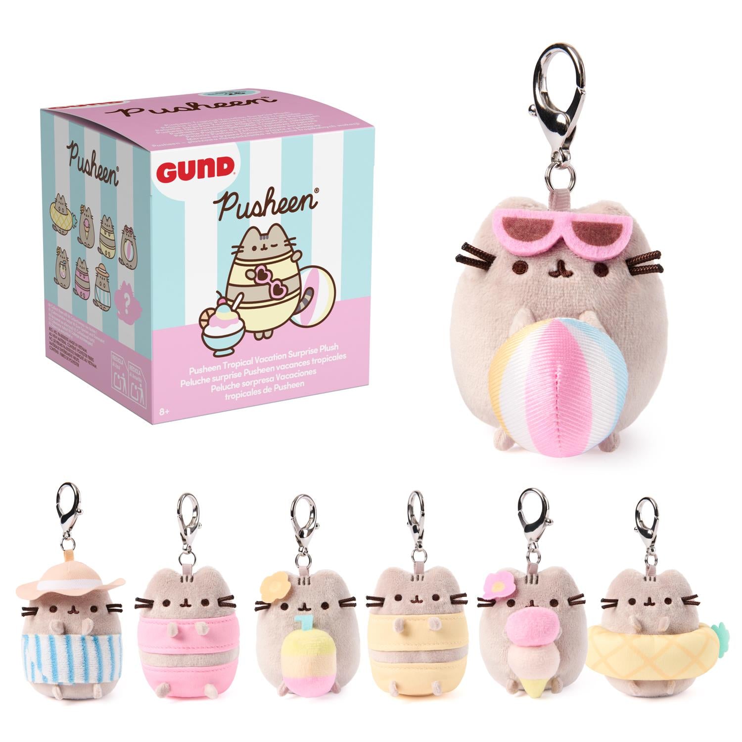 Pusheen Plush - Tropical Vacation Surprise Blind Box, 3"