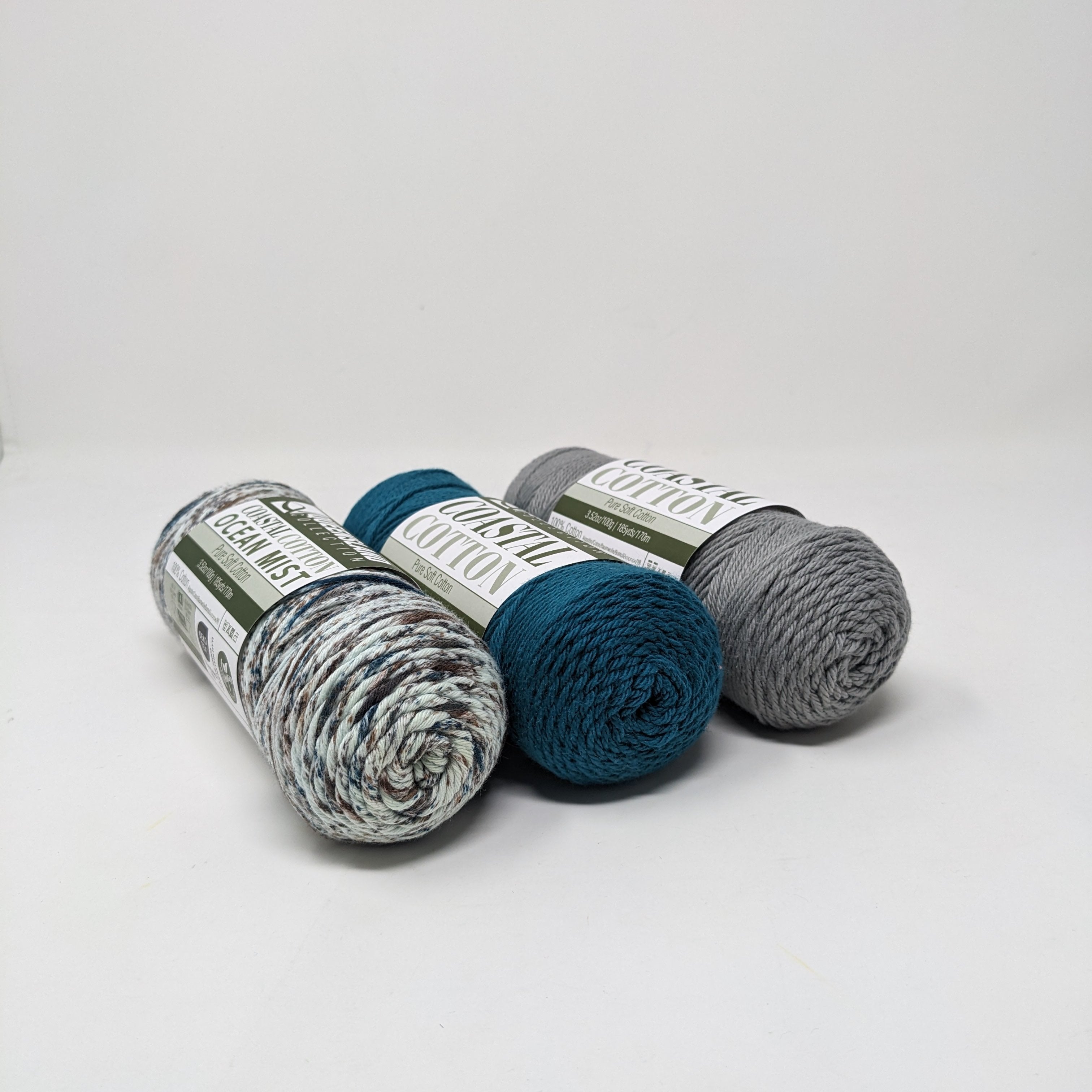 Linen Dishcloth Set Kit (with Coastal Cotton Ocean Mist)