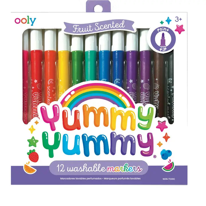 Yummy Yummy Fruit Scented Markers - Set of 12