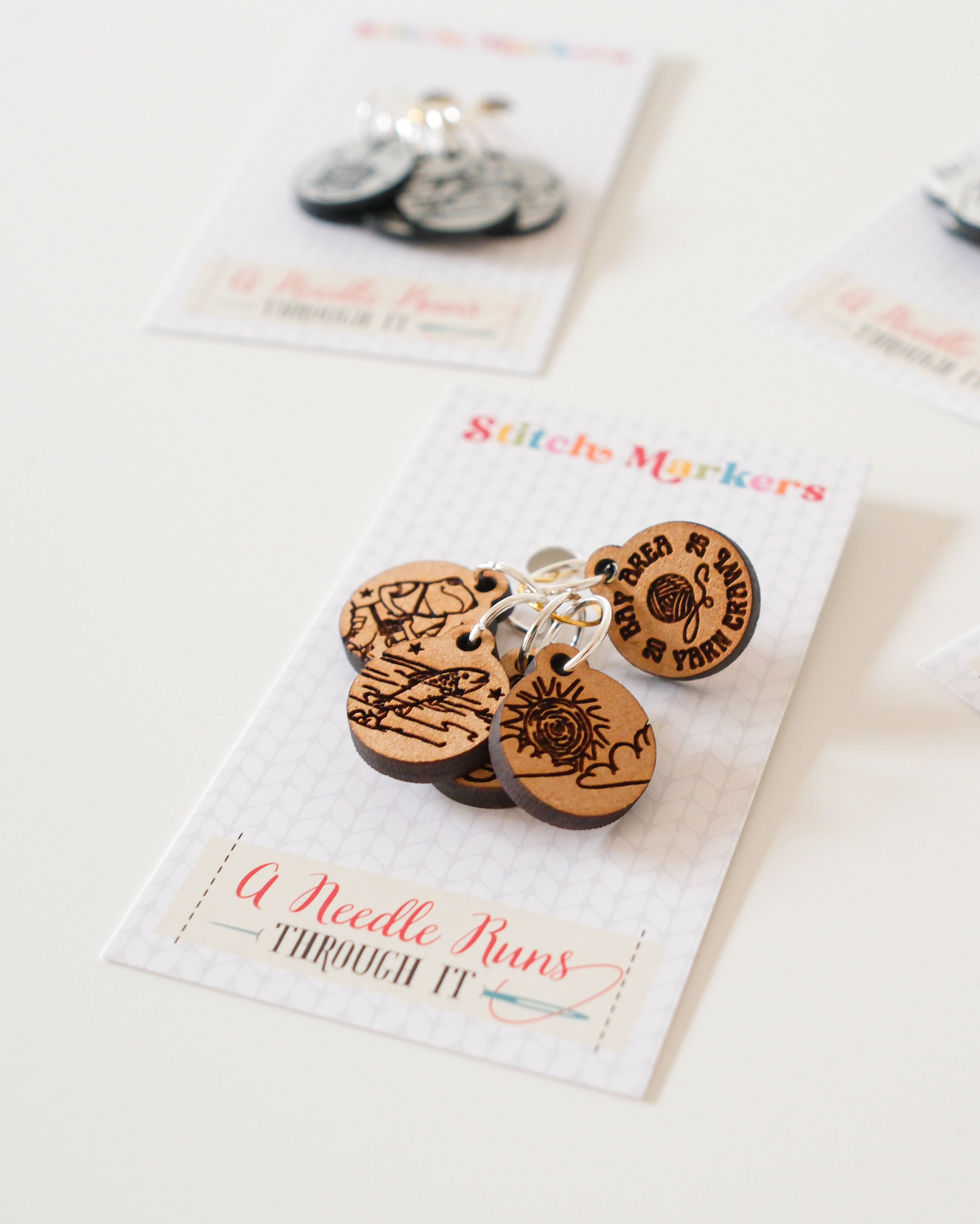 ANRTI Stitch Marker Sets of 5 for the Bay Area Yarn Crawl 2026