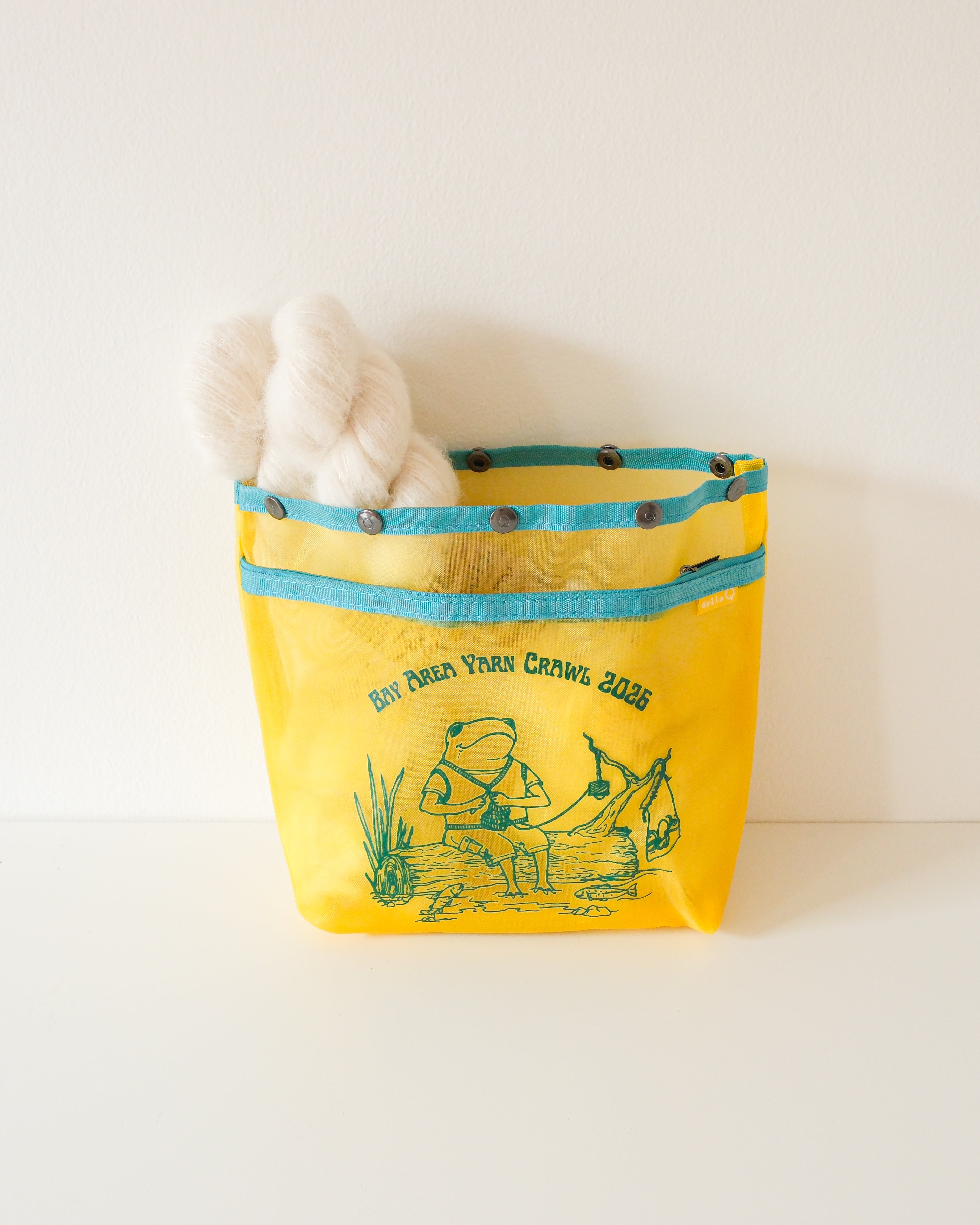 della Q Standing Oh Snap Bag for the Bay Area Yarn Crawl 2026