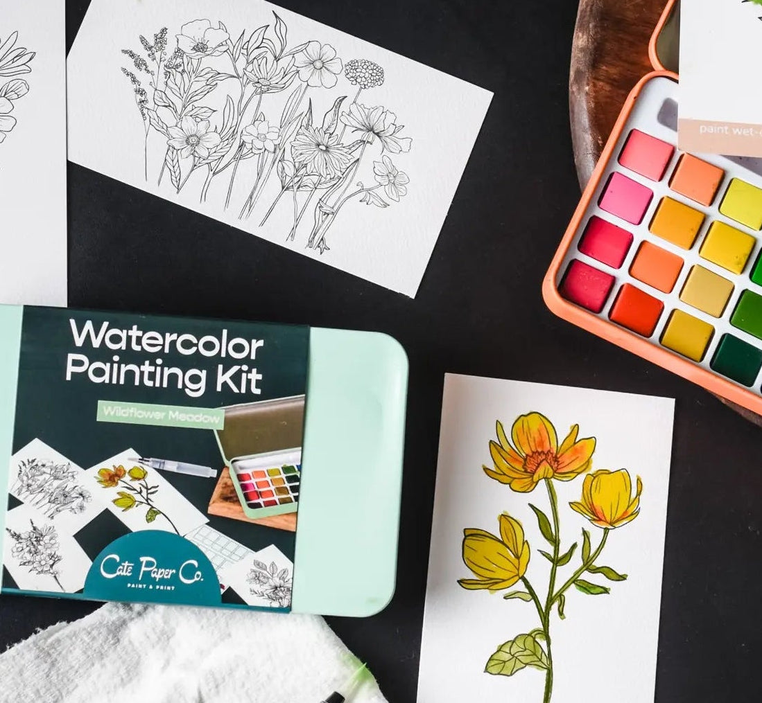 Cate Paper Watercolor Painting Kits (Intermediate)