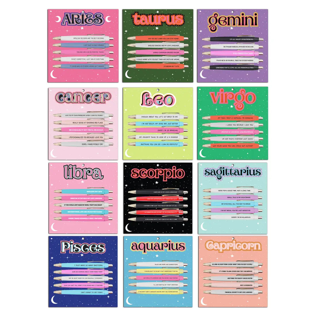 Fun Club Astrology Pen Sets