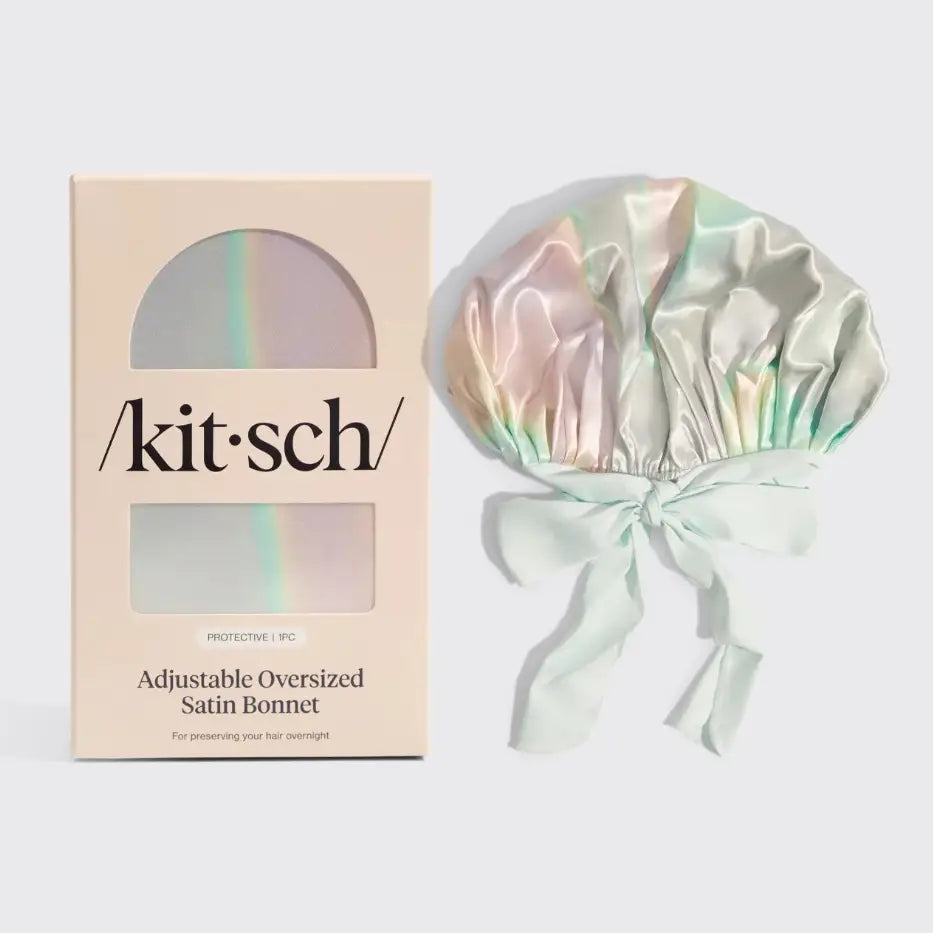 Kitsch Adjustable Oversized Satin Bonnets