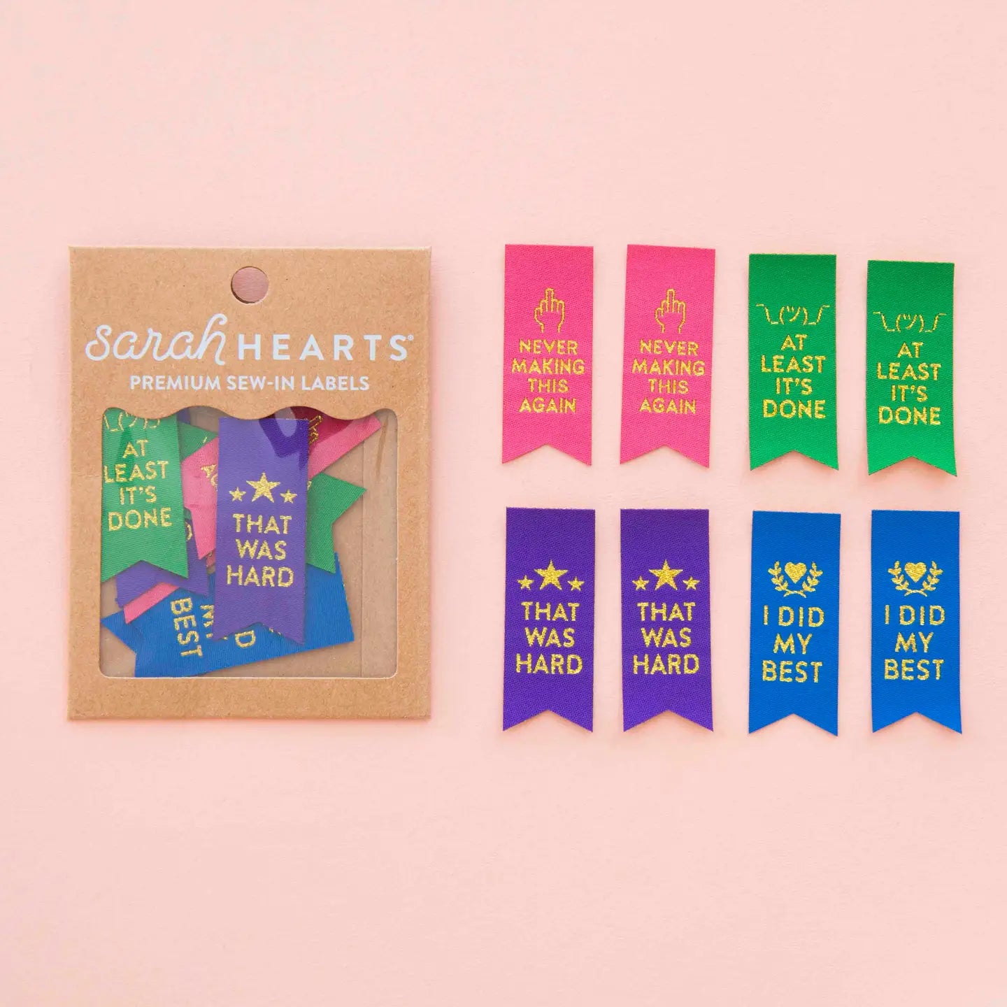 Sarah Hearts Woven Labels