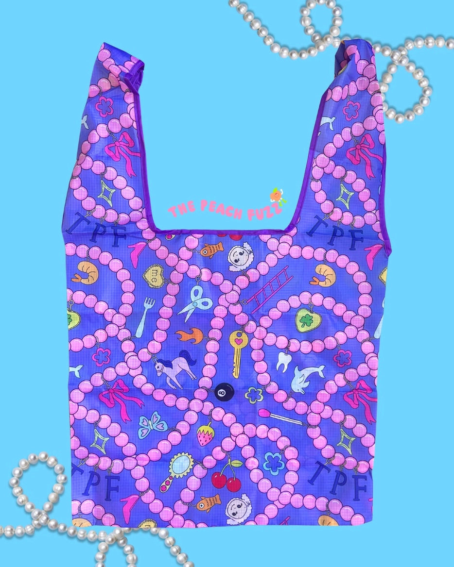Peach Fuzz Folding Shopper Tote Bags
