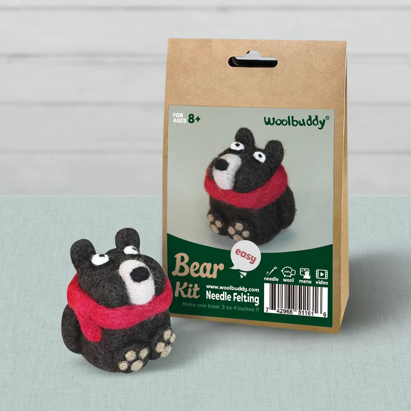 Woolbuddy Mini Needle Felting Kits (Beginner & Intermediate)