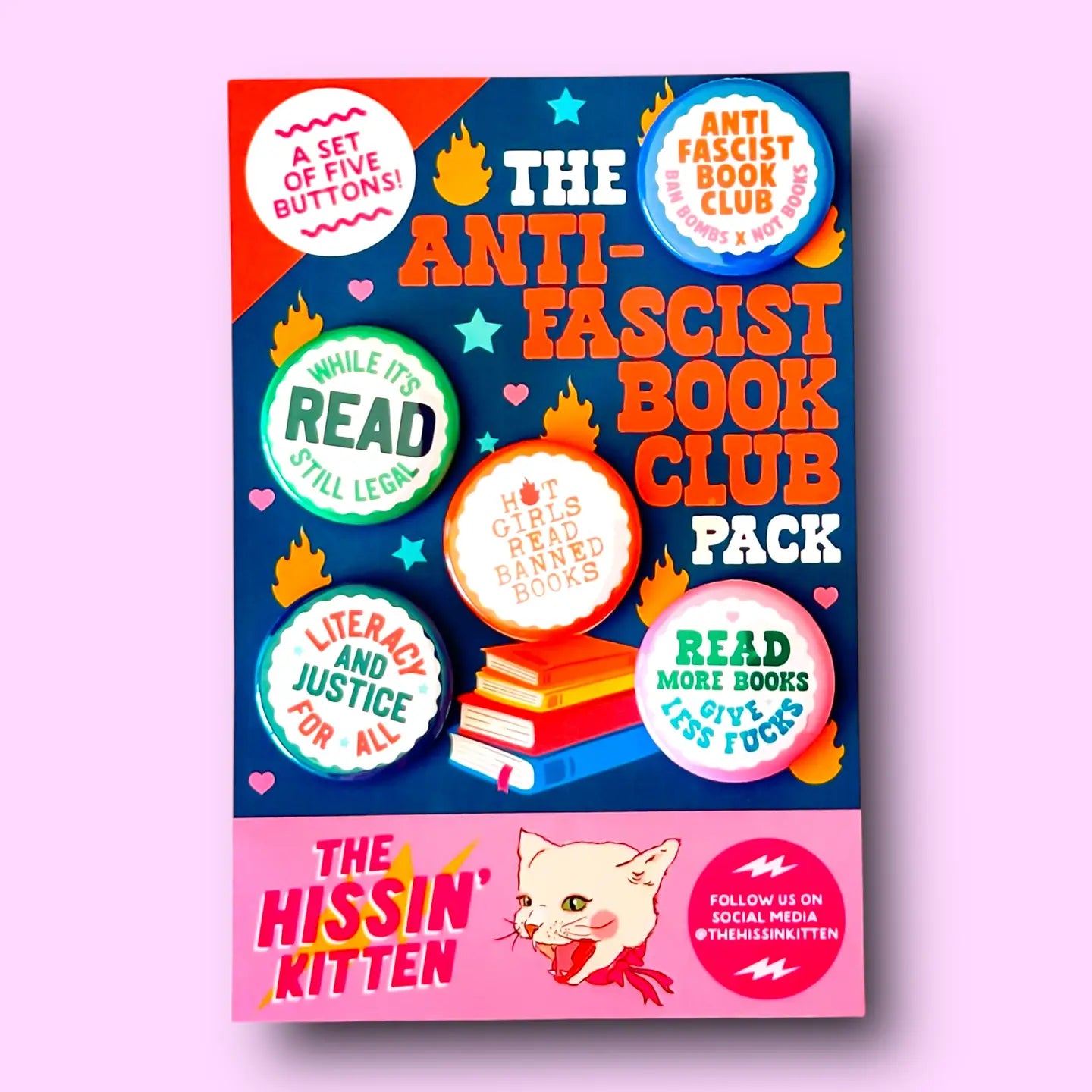 The Hissin' Kitten Set of 5 Buttons