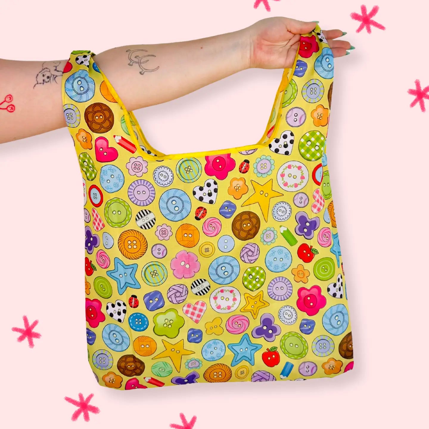 Peach Fuzz Folding Shopper Tote Bags