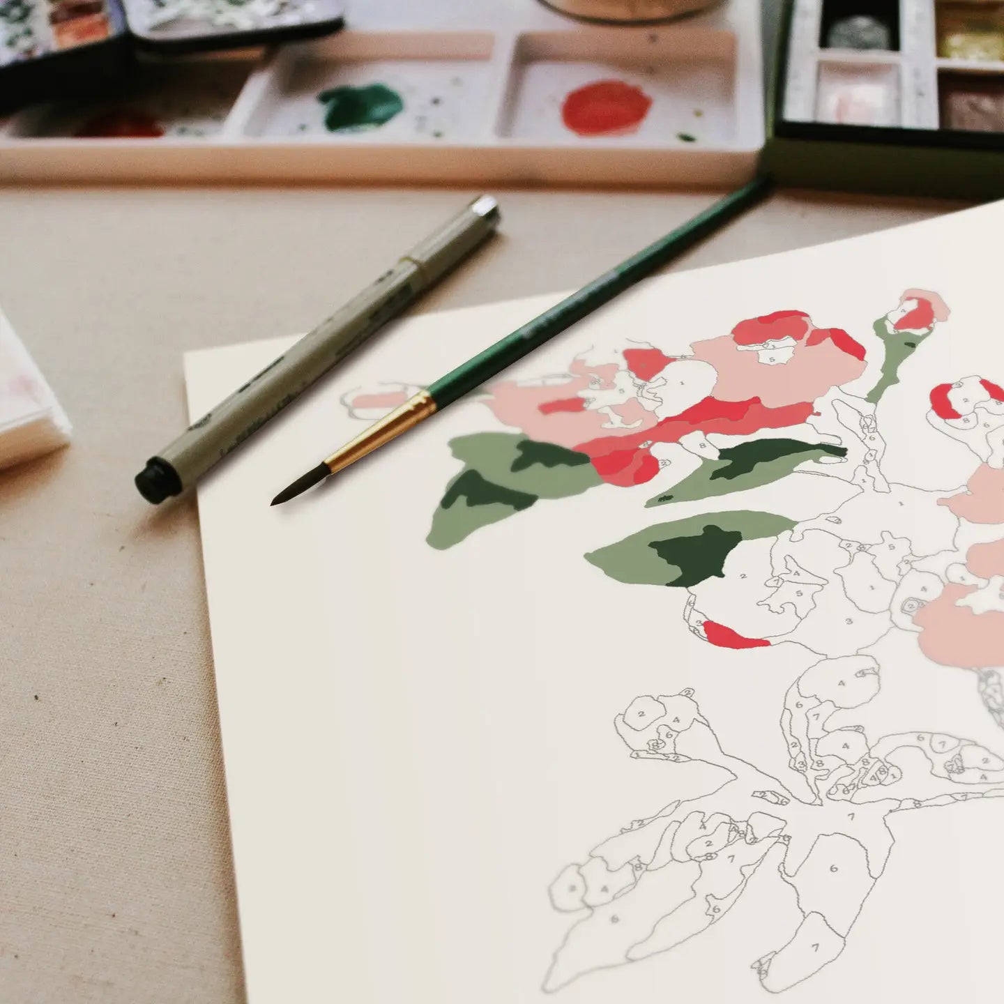 Cate Paper Paint by Numbers Kits