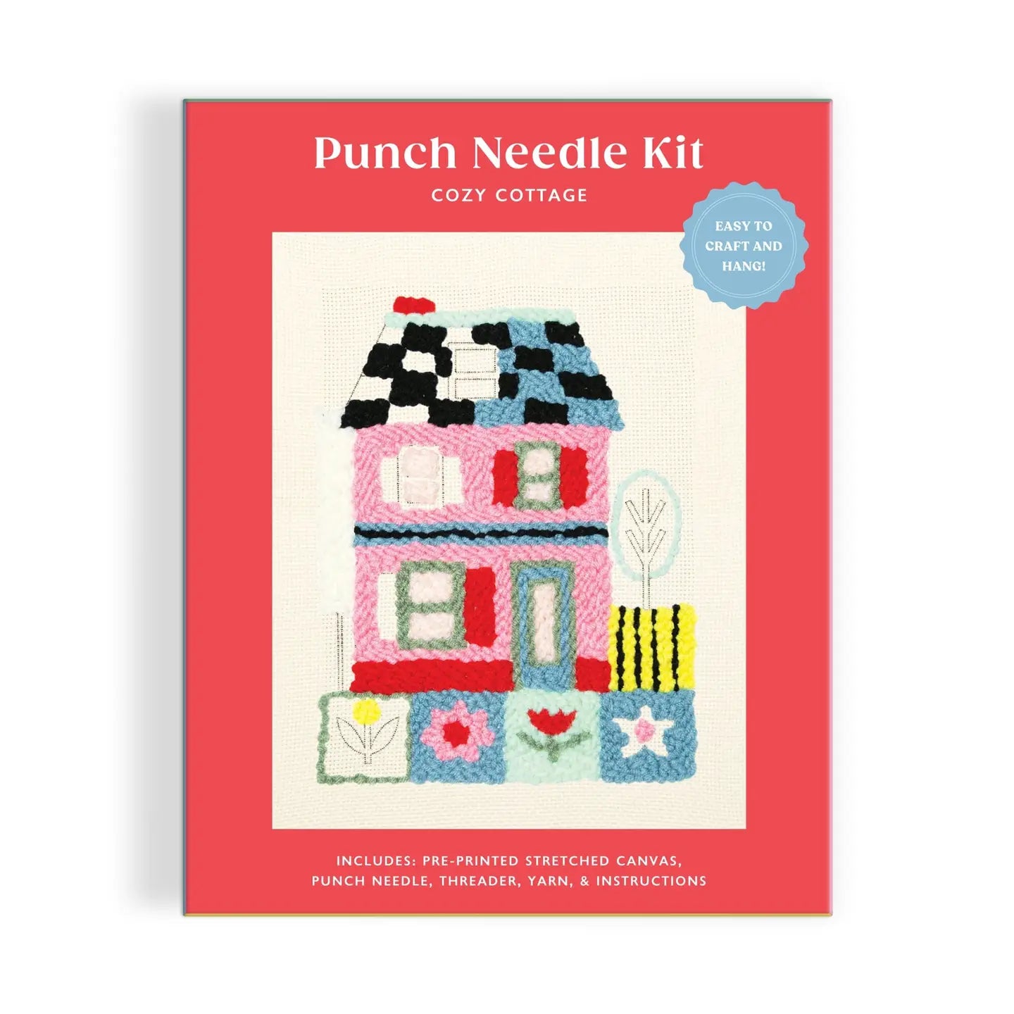 Galison Punch Needle Kit - Cozy Cottage