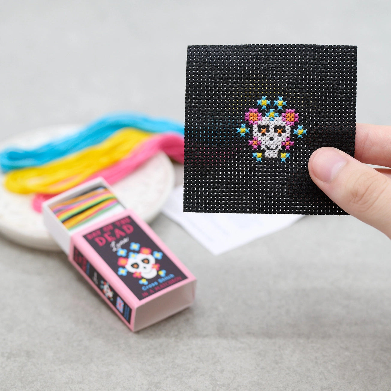 Cross Stitch in a Matchbox