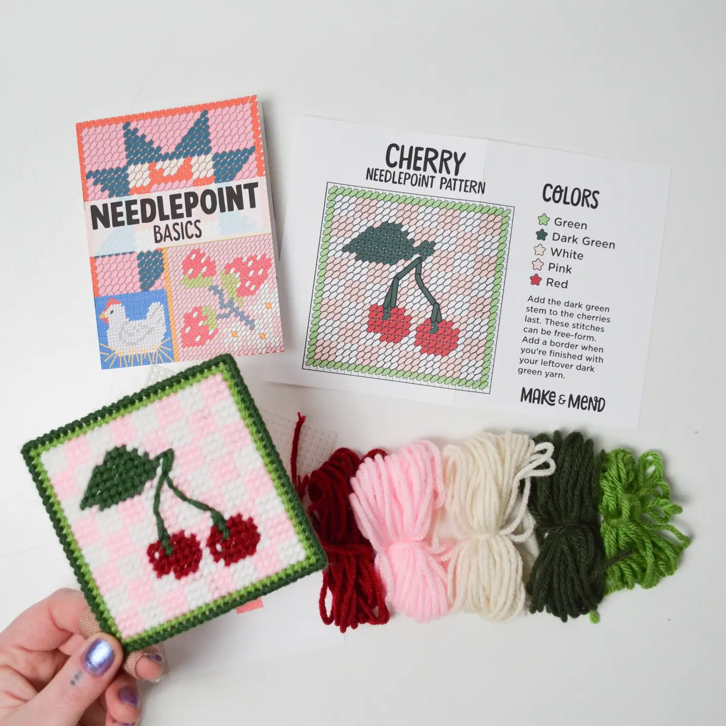 Make & Mend Cherry Needlepoint Kit
