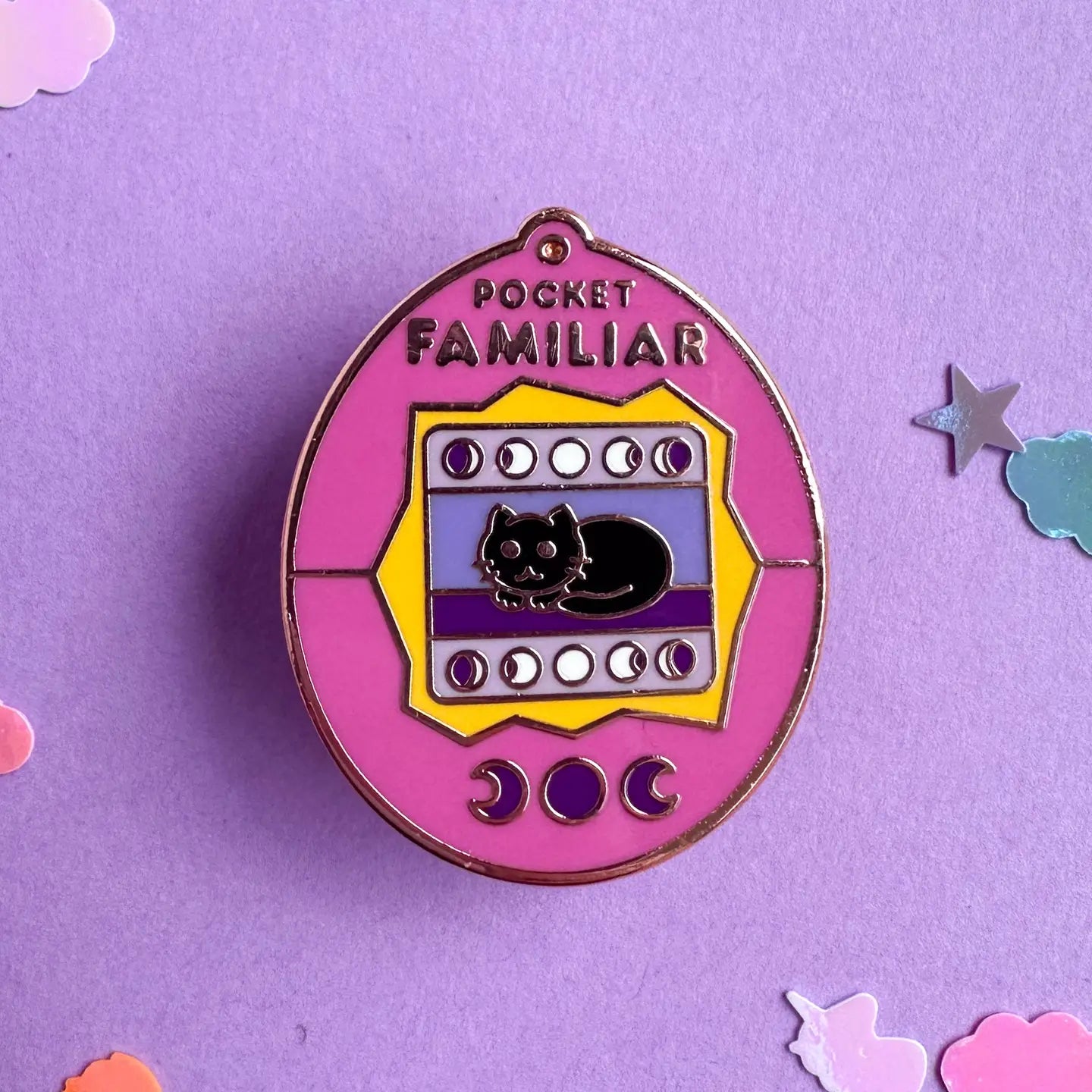 Kitty with a Cupcake Enamel Pins