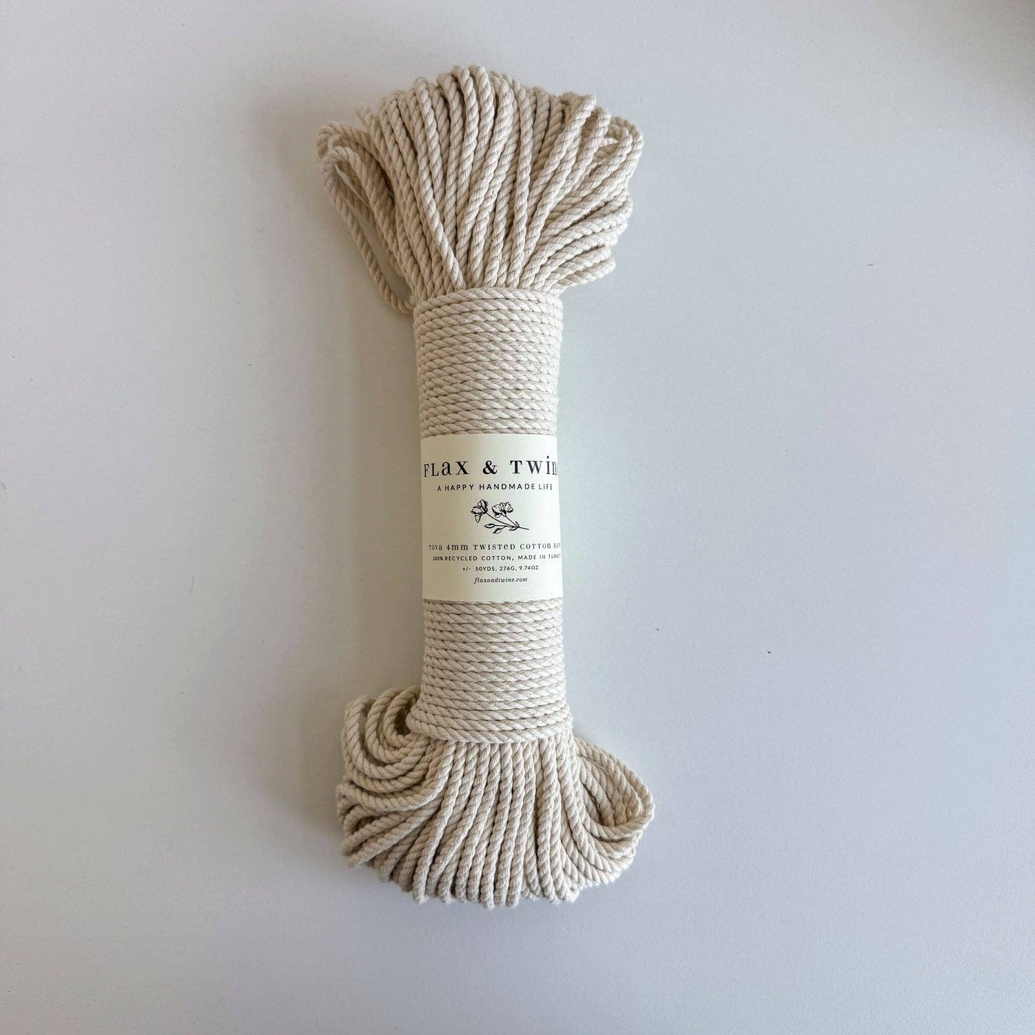 4mm Tova Twisted Cotton Rope