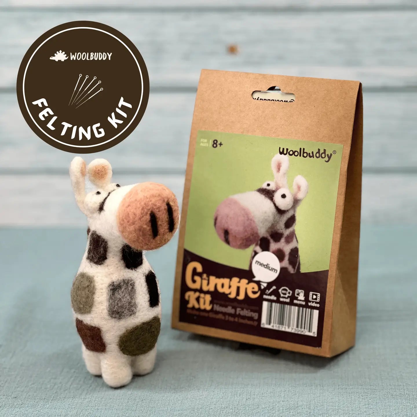 Woolbuddy Giraffe Needle Felting Kit