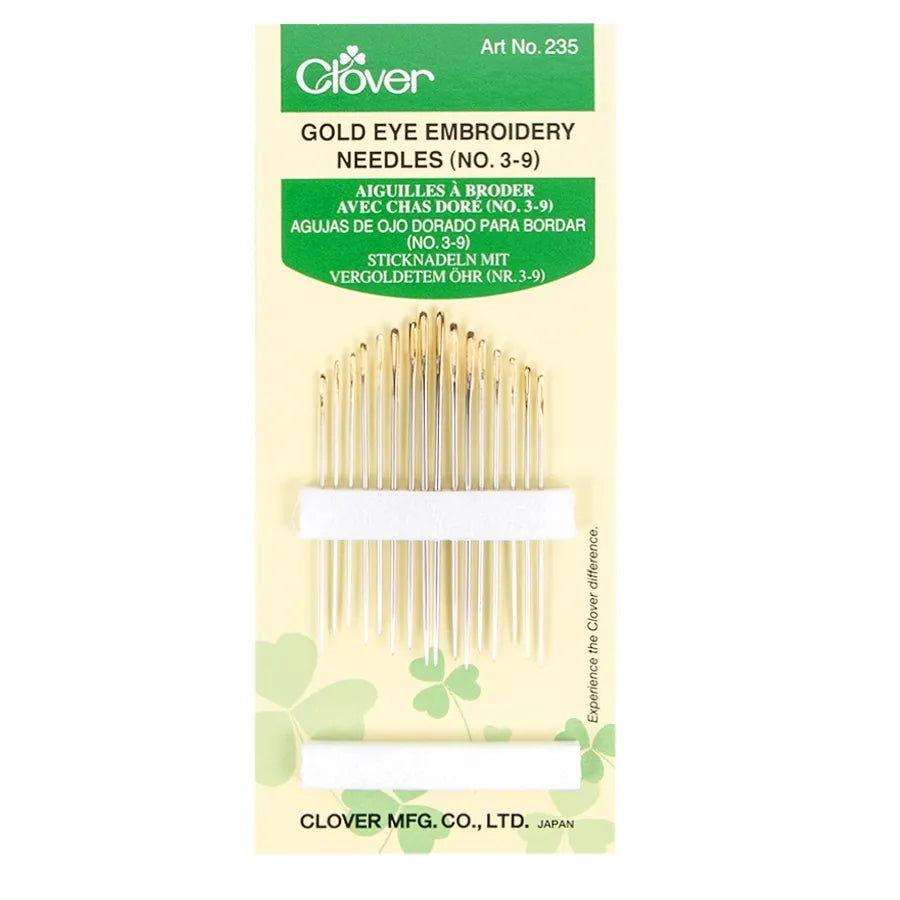 Clover 235 (Gold Eye Embroidery Needles 3/9)