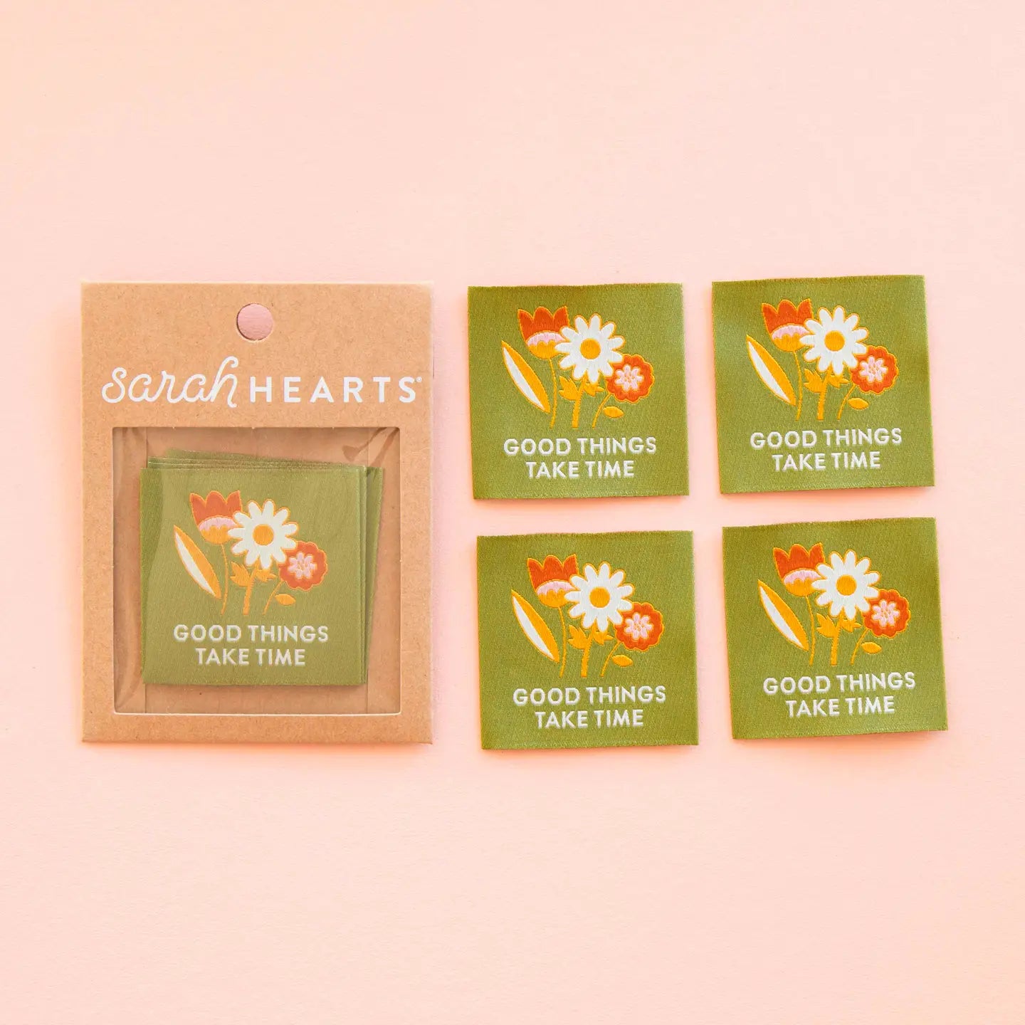 Sarah Hearts Woven Labels