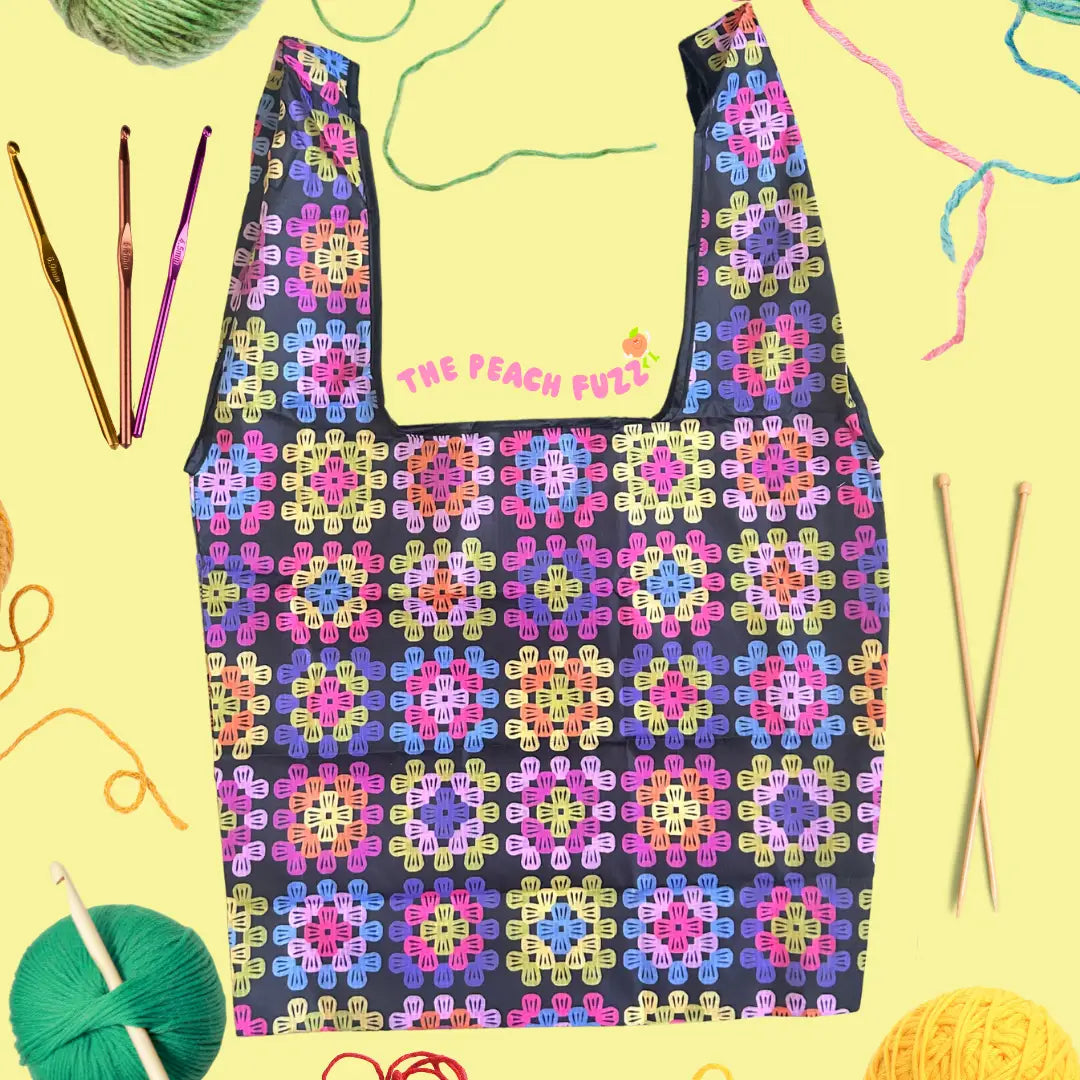 Peach Fuzz Folding Shopper Tote Bags