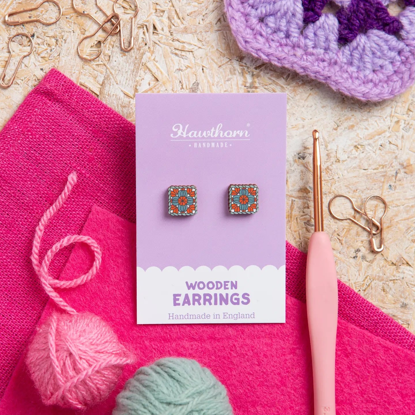 Hawthorn Handmade Wooden Earrings