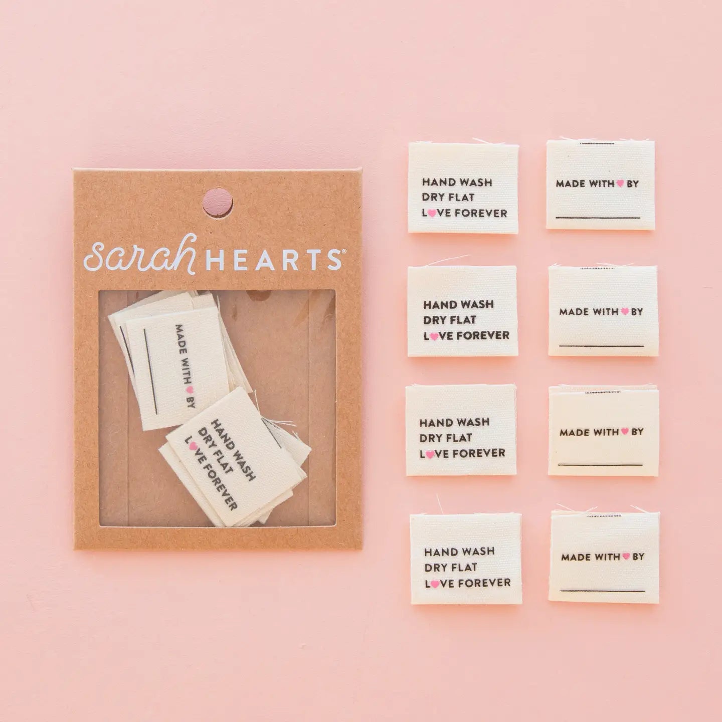 Sarah Hearts Woven Labels