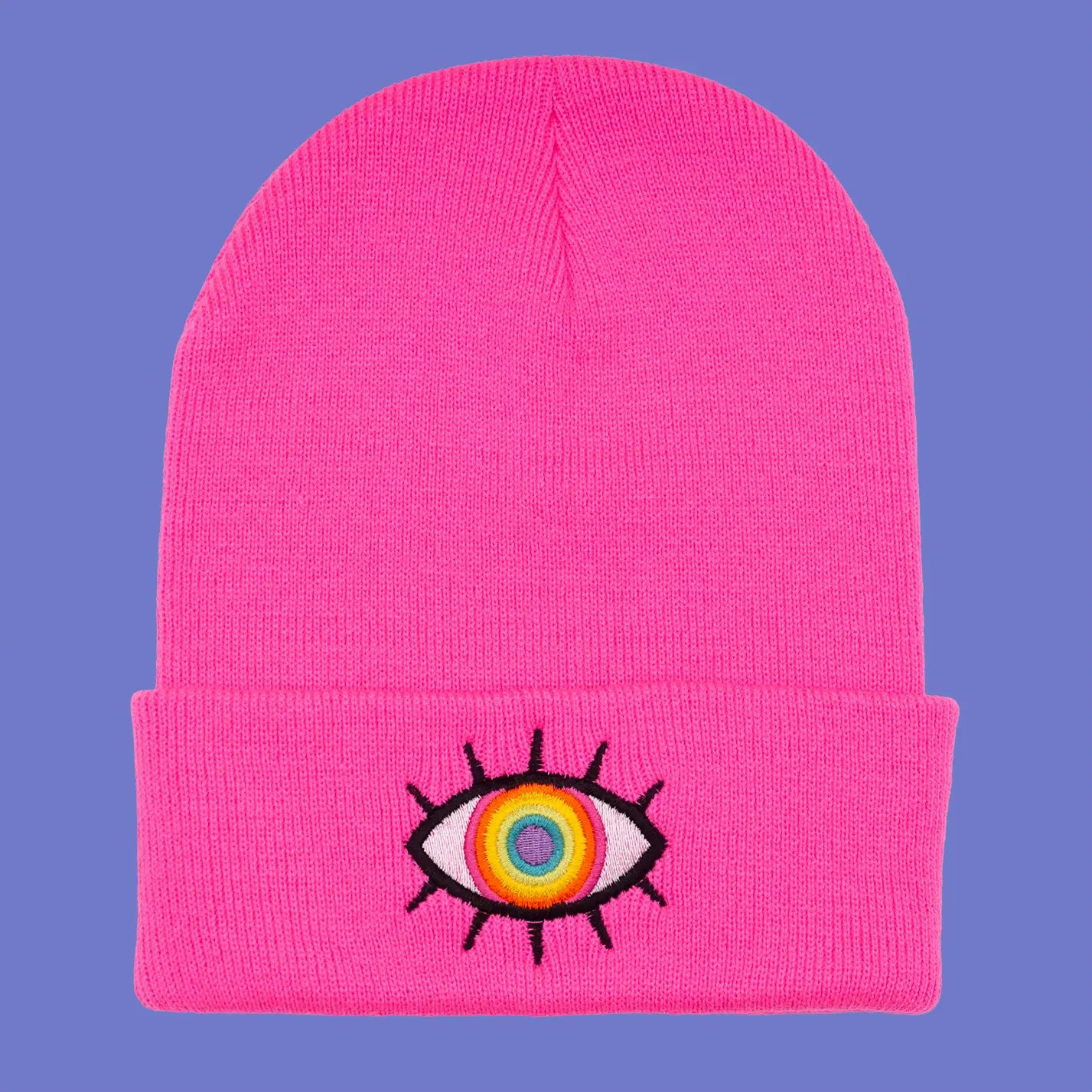 Wokeface Rainbow Eye Beanies