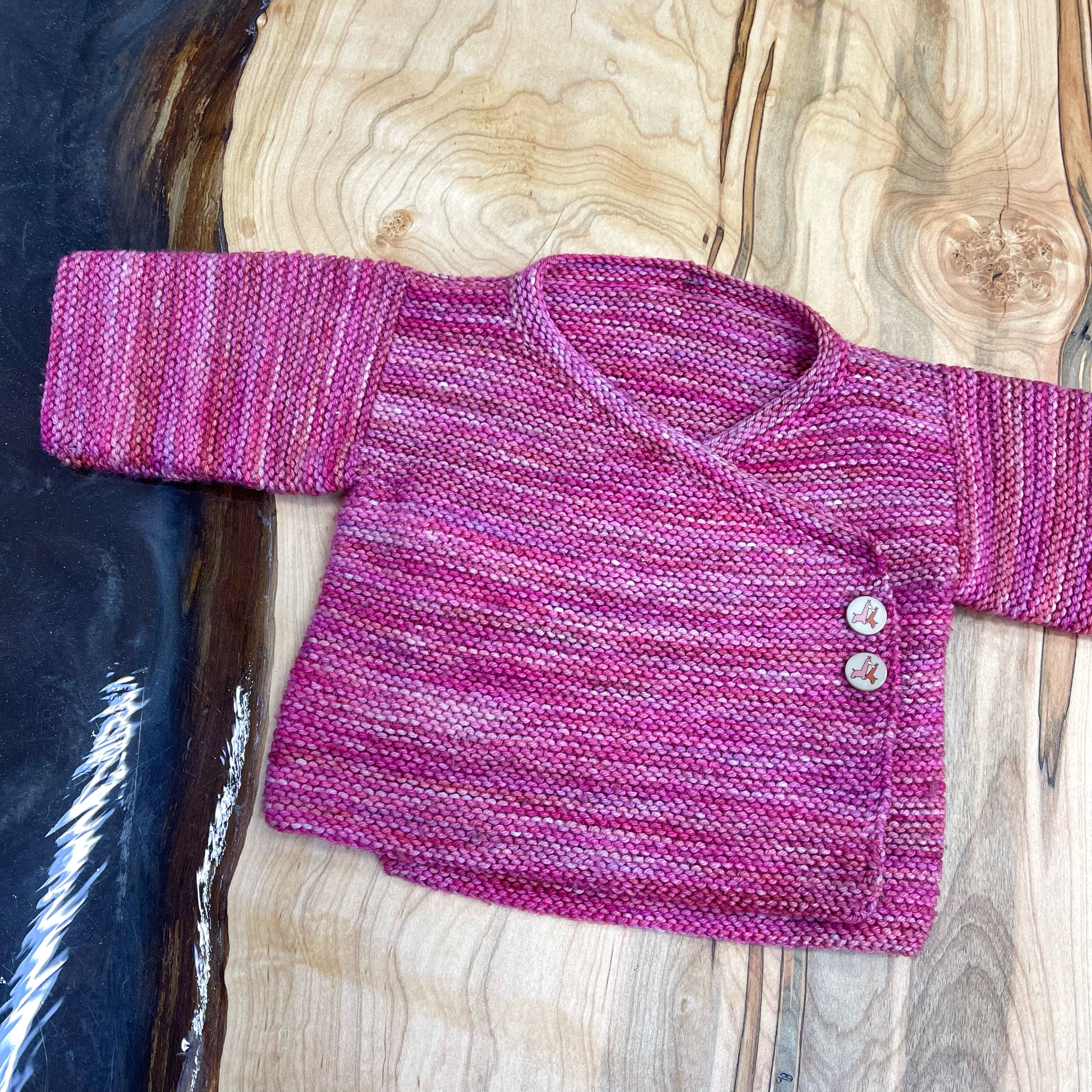 Garter Stitch Baby Cardigan Kit