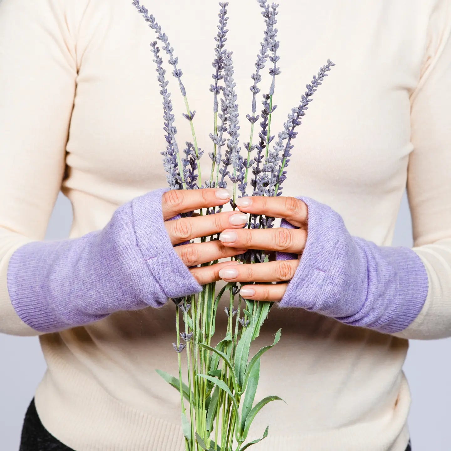 100% Cashmere Fingerless Gloves