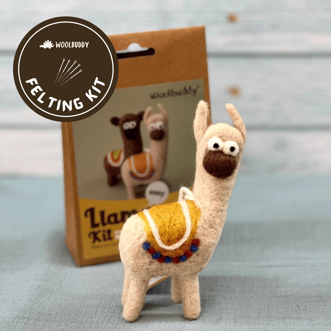 Woolbuddy Llama Needle Felting Kit