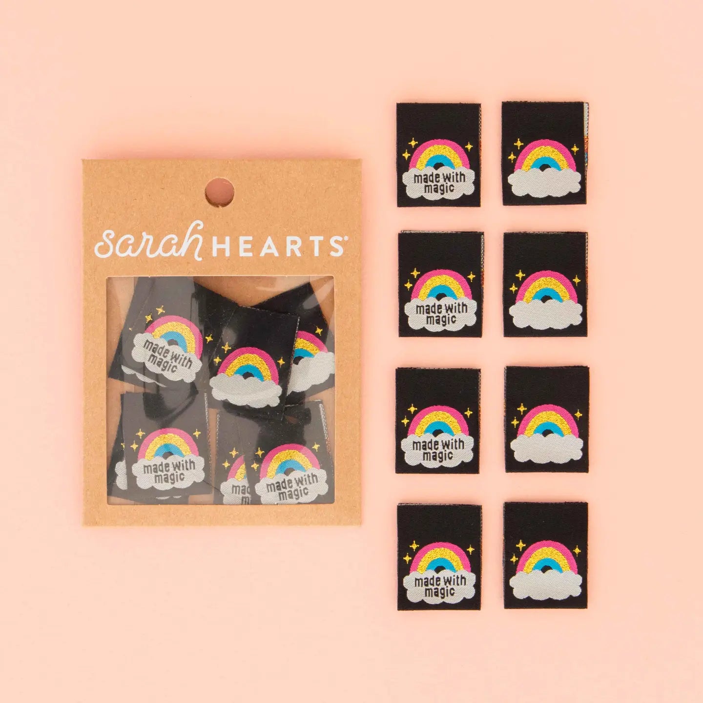 Sarah Hearts Woven Labels