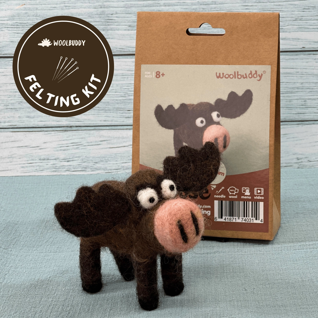 Woolbuddy Moose Needle Felting Kit