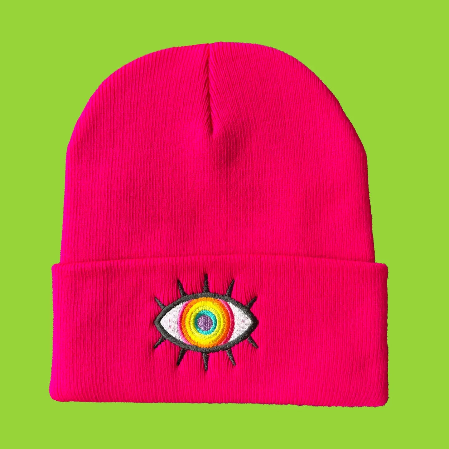 Wokeface Rainbow Eye Beanies