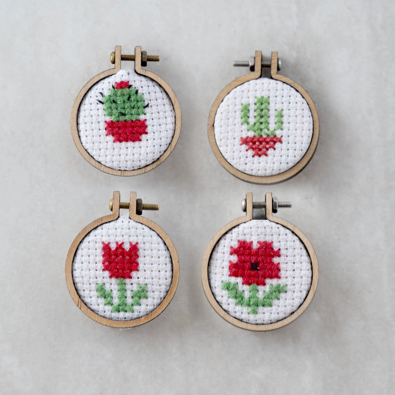 Cross Stitch in a Matchbox (with Hoop)