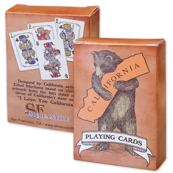 California Bear Playing Cards