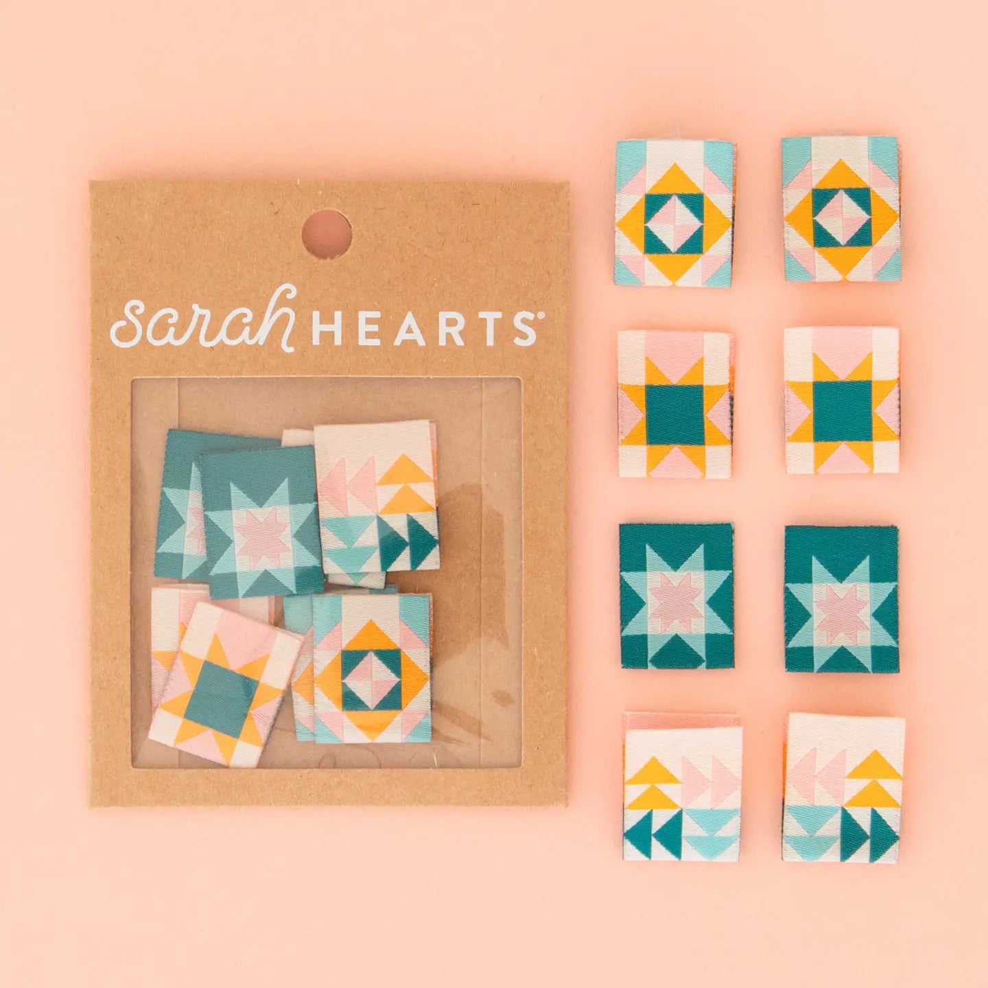 Sarah Hearts Woven Labels